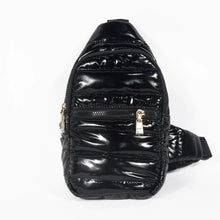 Load image into Gallery viewer, The Puffer Sling Bag- Black
