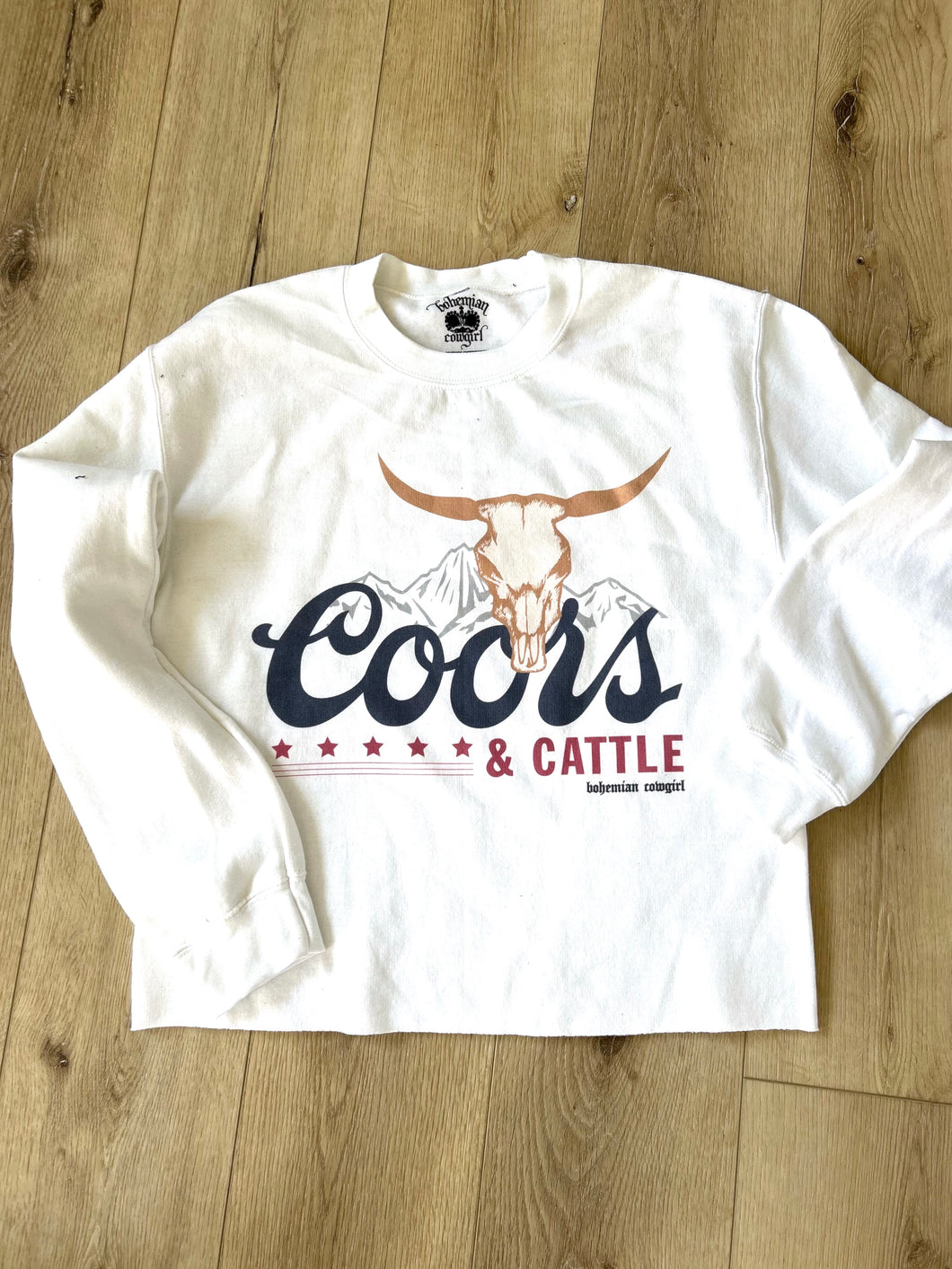 Coors & Cattle Cutoff Sweatshirt