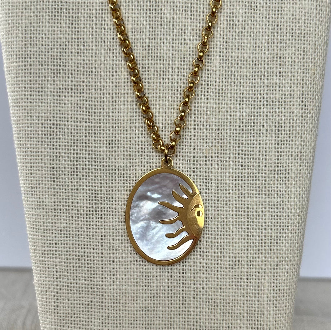 Out of Darkness Comes Light Gold Necklace