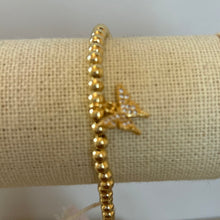 Load image into Gallery viewer, Gold Stretch Butterfly Bracelet
