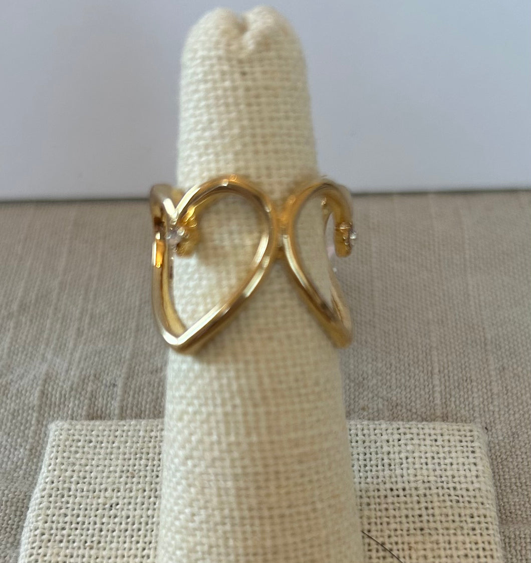 Gold Eternity Heart Ring