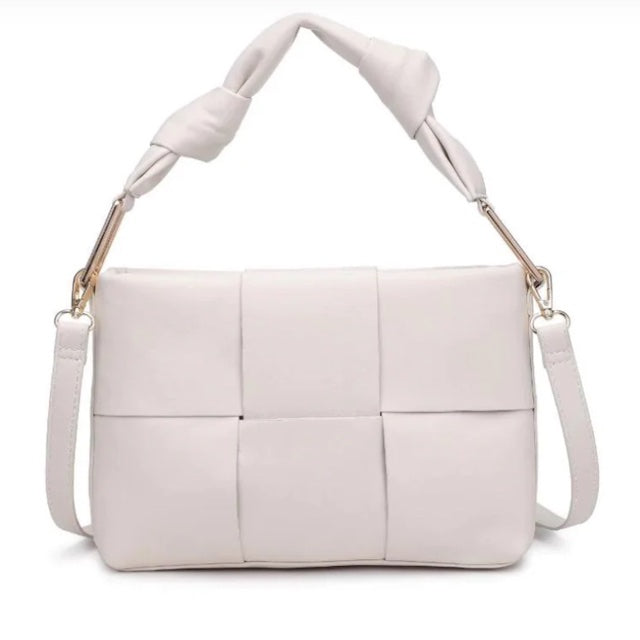 Quilted Shoulder Bag- Cream