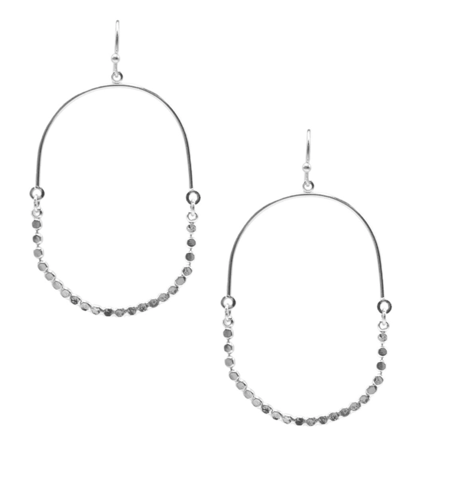 Boho Metal Ovals- Silver