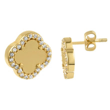 Load image into Gallery viewer, Gold Clover Stud Earrings
