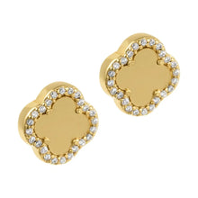 Load image into Gallery viewer, Gold Clover Stud Earrings
