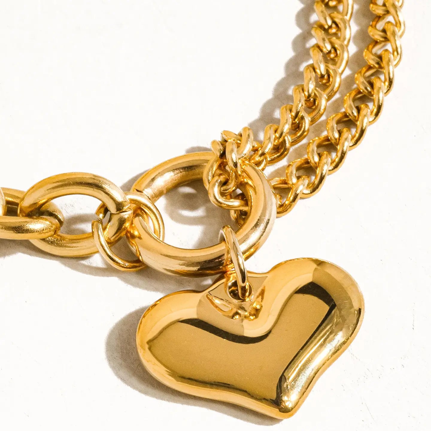 Double Chain Heart Bracelet