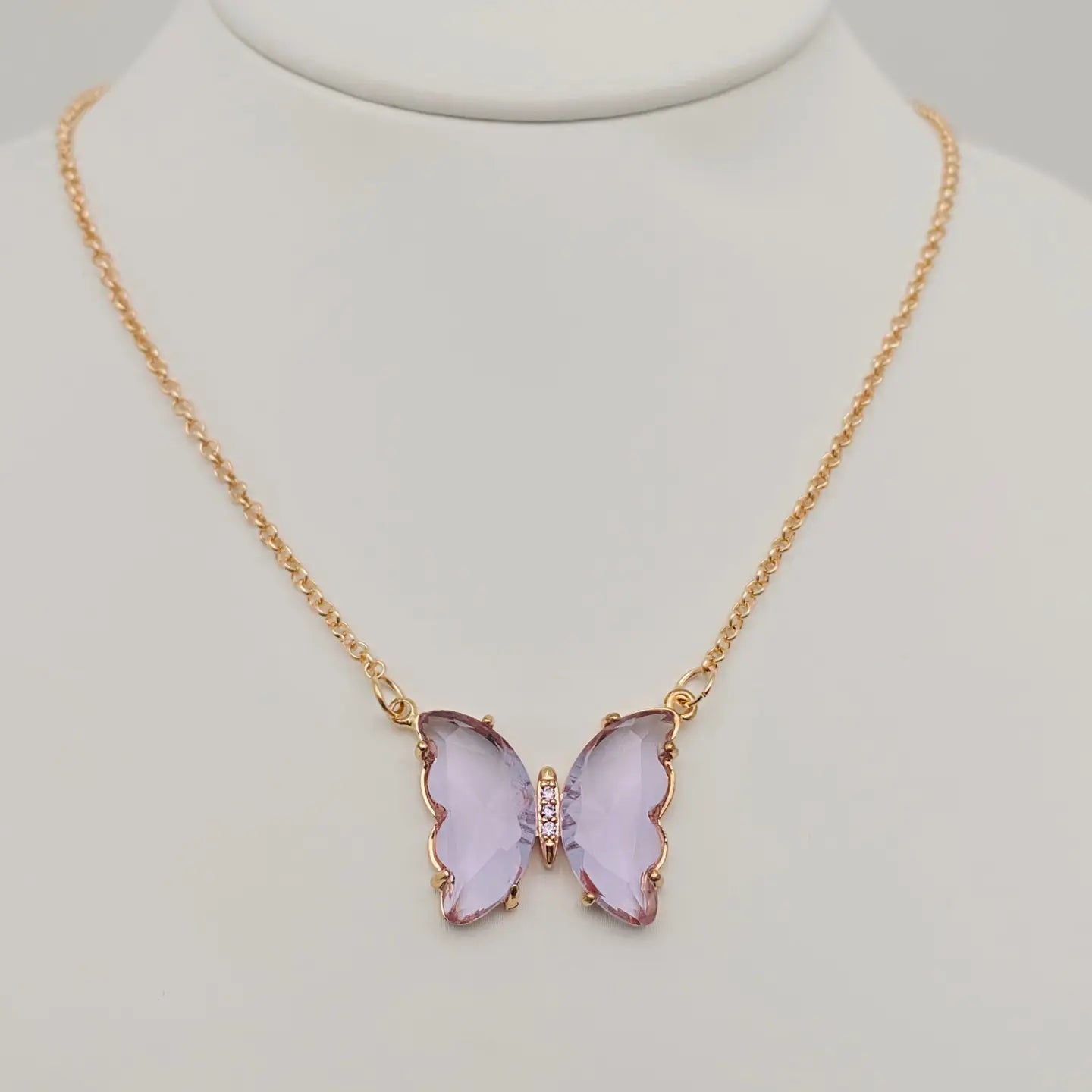 Larger Butterfly Necklace- Lilac