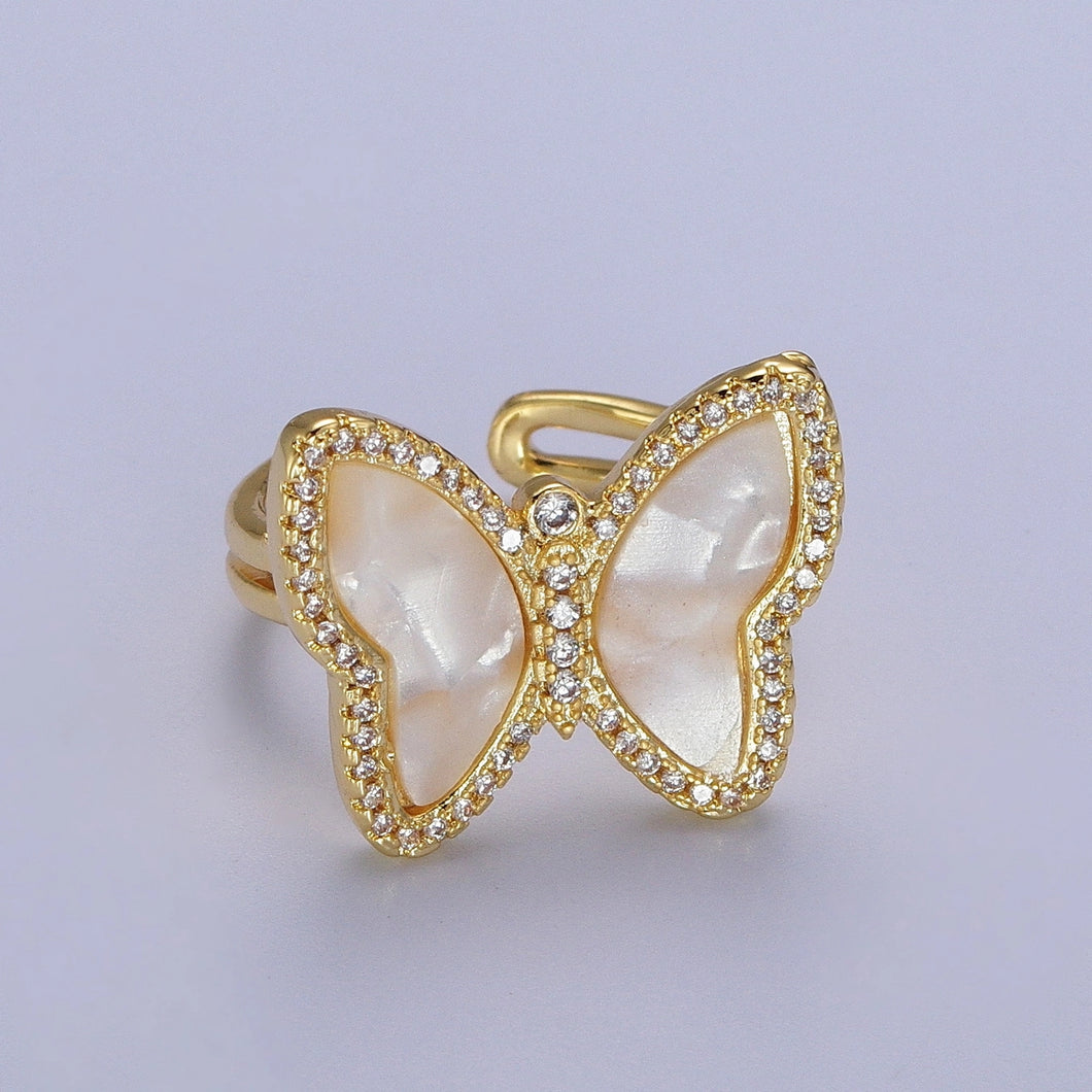 Mother of Pearl Butterfly Ring