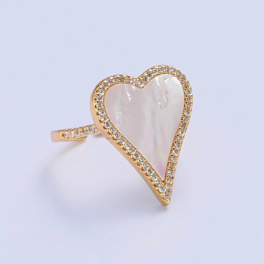 Mother of Pearl Heart Ring