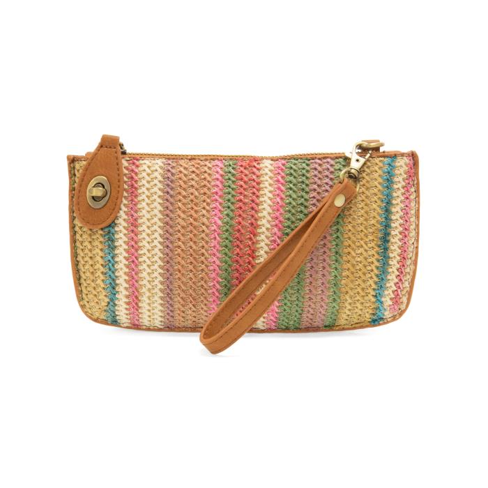 Mini Straw Wristlet- Stripe