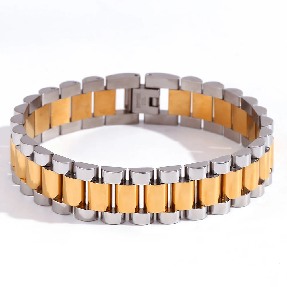 Watch Band Bracelet- Two Toned