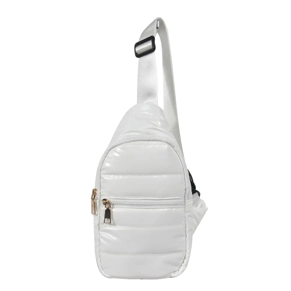 The Puffer Sling Bag- White